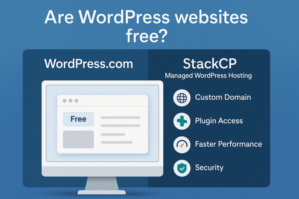 Are WordPress Websites Free? WordPress.com vs StackCP Managed WordPress Hosting